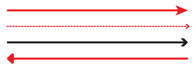 Set of both side long arrow icon. Arrows icon vector. Set Right and Left pointer arrow. EPS 10