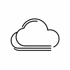 Fototapeta premium Minimalist vector illustration of a cloud shape