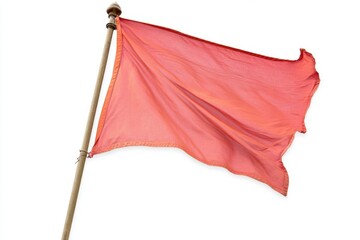 Red flag waving in the wind (3)