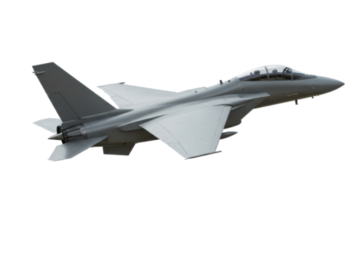 Modern military jet aircraft isolated on white background
