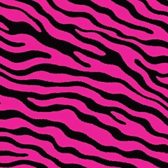 Stylish abstract backdrop with seamless pink and black animal print in zebra stripes, jungle, design, fashionable