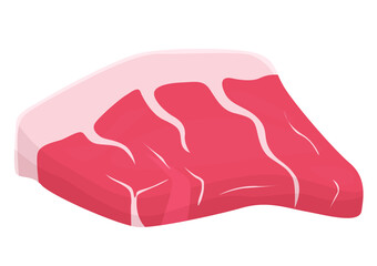Red tender steak illustration vector
