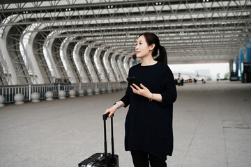 Urban Traveler at a Contemporary Transportation Hub
