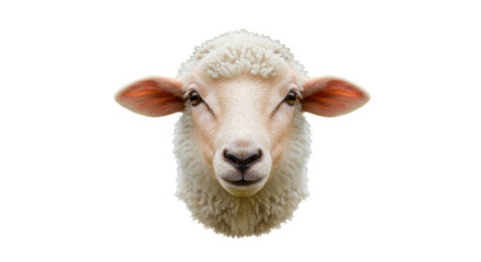 Isolated Sheep Face