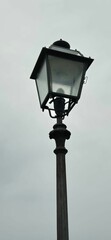 old street lamp in the fog