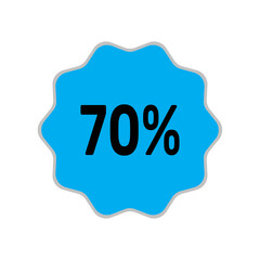 70% discount banner,minimalistic flat vector illustration,,plain background