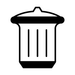 Trash Can Bin Garbage Waste Container Icon