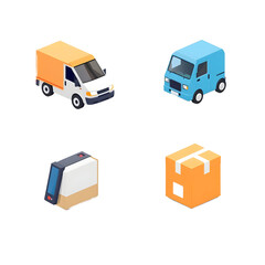 transport icon set