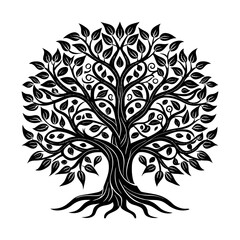 Tree vector silhouette illustration