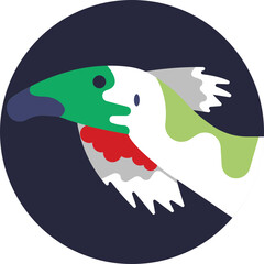 Dilophosaurus Icon: A depiction of a medium-sized, early Jurassic dinosaur with a distinctive crest on its head, known for its agile build and sharp teeth.