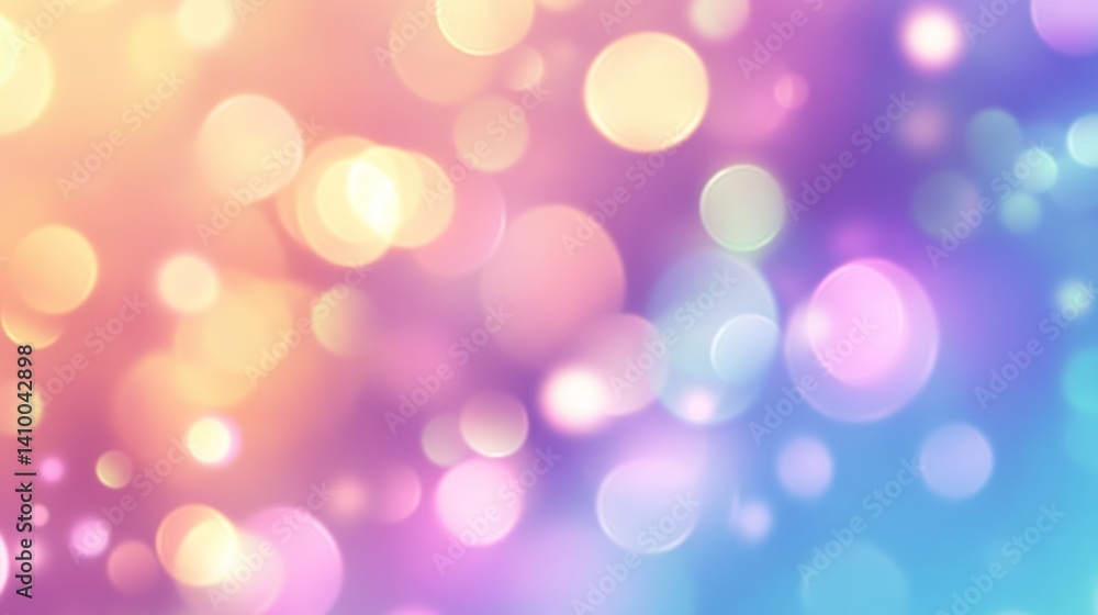 Poster a vibrant abstract background featuring colorful bokeh lights in soft focus, ideal for adding a chee