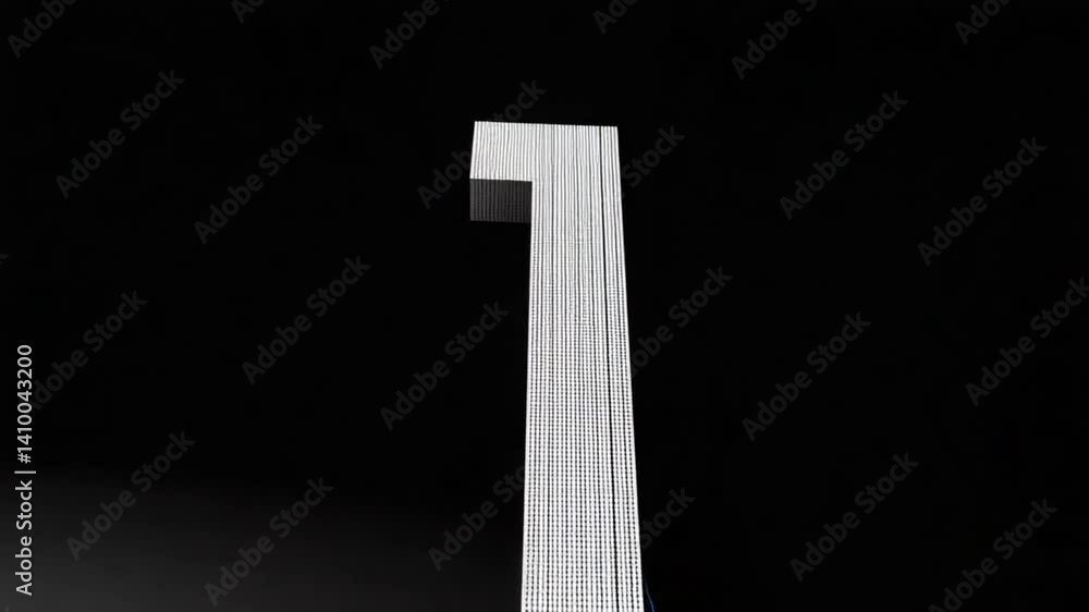 Aufkleber minimalist architectural marvel: a sleek, modern architectural column stands tall, its clean lines a