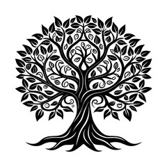 Tree vector silhouette illustration