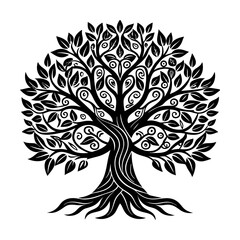 Tree vector silhouette illustration