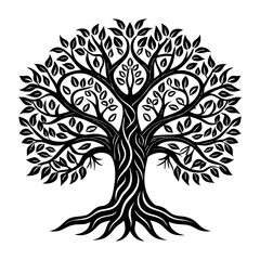 Tree vector silhouette illustration