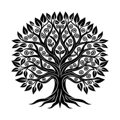 Tree vector silhouette illustration