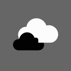 Minimalist vector illustration of a cloud shape