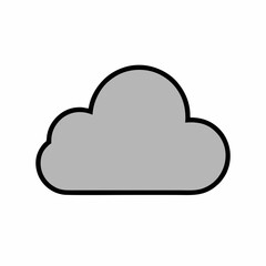 Minimalist vector illustration of a cloud shape