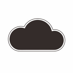Minimalist vector illustration of a cloud shape