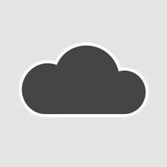 Minimalist vector illustration of a cloud shape