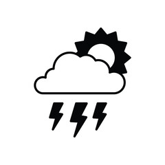 Sun vector icon stock illustration