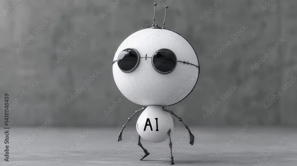 Poster ai robot character design