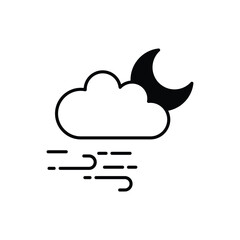 Moon vector icon stock illustration