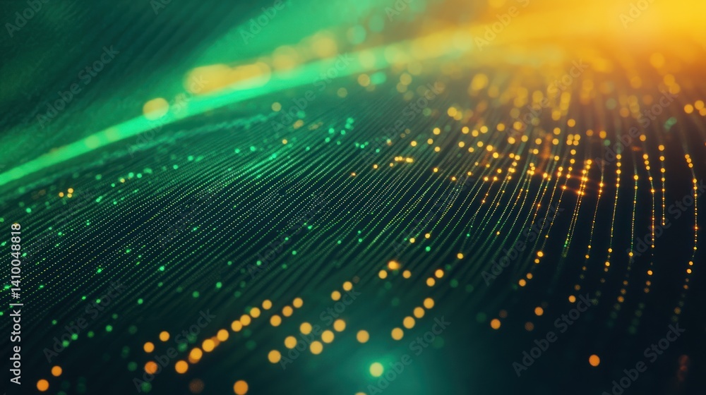 Poster abstract digital background with glowing lights and flowing lines, representing innovation and creat