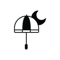 Moon vector icon stock illustration