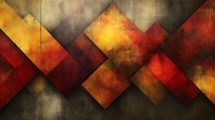 Abstract Geometric Design in Warm Tones