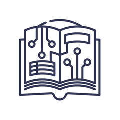 Open book with circuit lines symbolizes digital transformation in record-keeping.