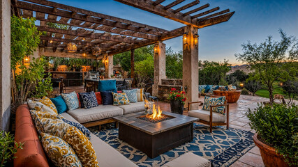 Terrasse boh&egrave;me chic