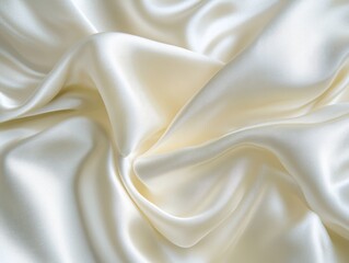 Obraz premium Elegant Draped Cream Silk Fabric Texture