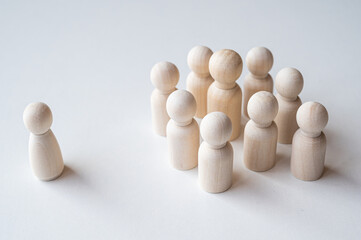 Abstraction of the concept of exclusion and gender discrimination. Discrimination based on gender...