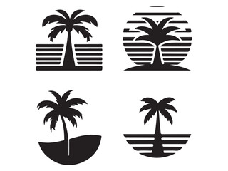 Obraz premium set of tropical island icons