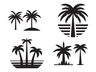 Fototapeta premium set of palm trees