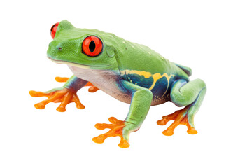 Obraz premium Colorful Tree Frog isolated on white background