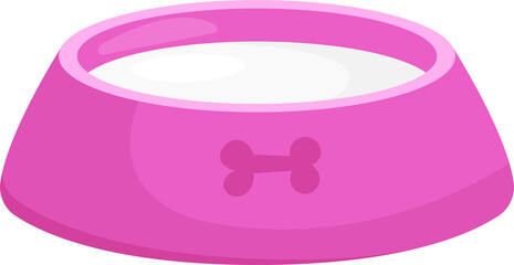 Dog bowl with food clipart design illustration