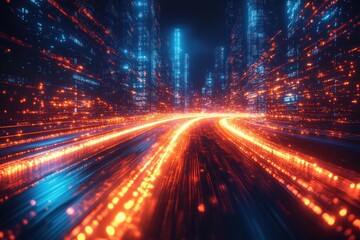 Futuristic city highway