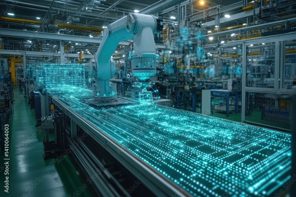 Poster automated manufacturing process with augmented reality