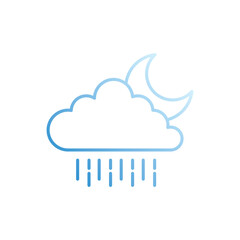 Moon vector icon stock illustration