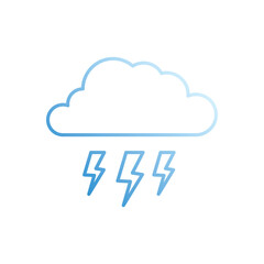Thunder  vector icon stock illustration
