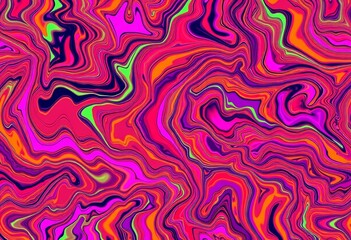 Fototapeta premium Vibrant neon marble seamless pattern with swirling textures, saturated, energy