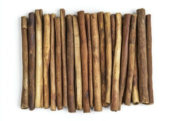 Cinnamon sticks arranged in a rectangular pattern