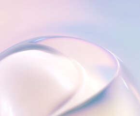 Obraz premium ethereal shape that appears to float against a soft, pastel background. The colors are a gentle blend of blues, pinks, and purples, creating a dreamy and calming effect.