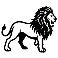 Silhouette of a lion 