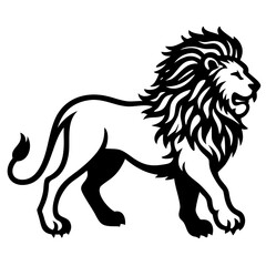 Silhouette of a lion 