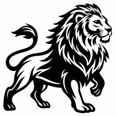 Silhouette of a lion 