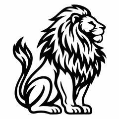 Fototapeta premium Silhouette of a lion 