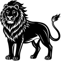 Silhouette of a lion 